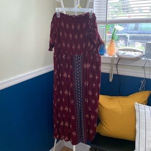 Off the shoulder midi dress